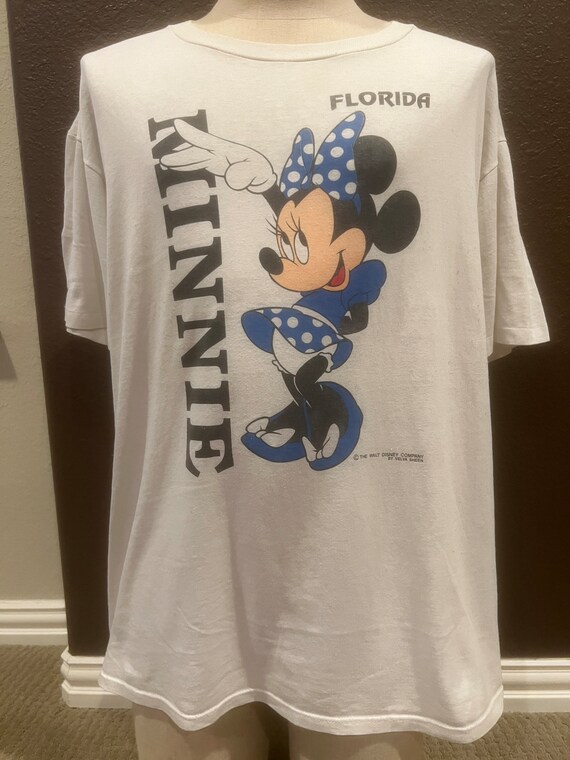 Vintage 80's Minnie Mouse Disney World, Florida White T Shirt Size