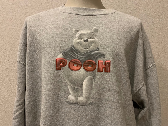Vintage 90's Disney's Winnie the Pooh Grey Crewneck Sweatshirt XXL