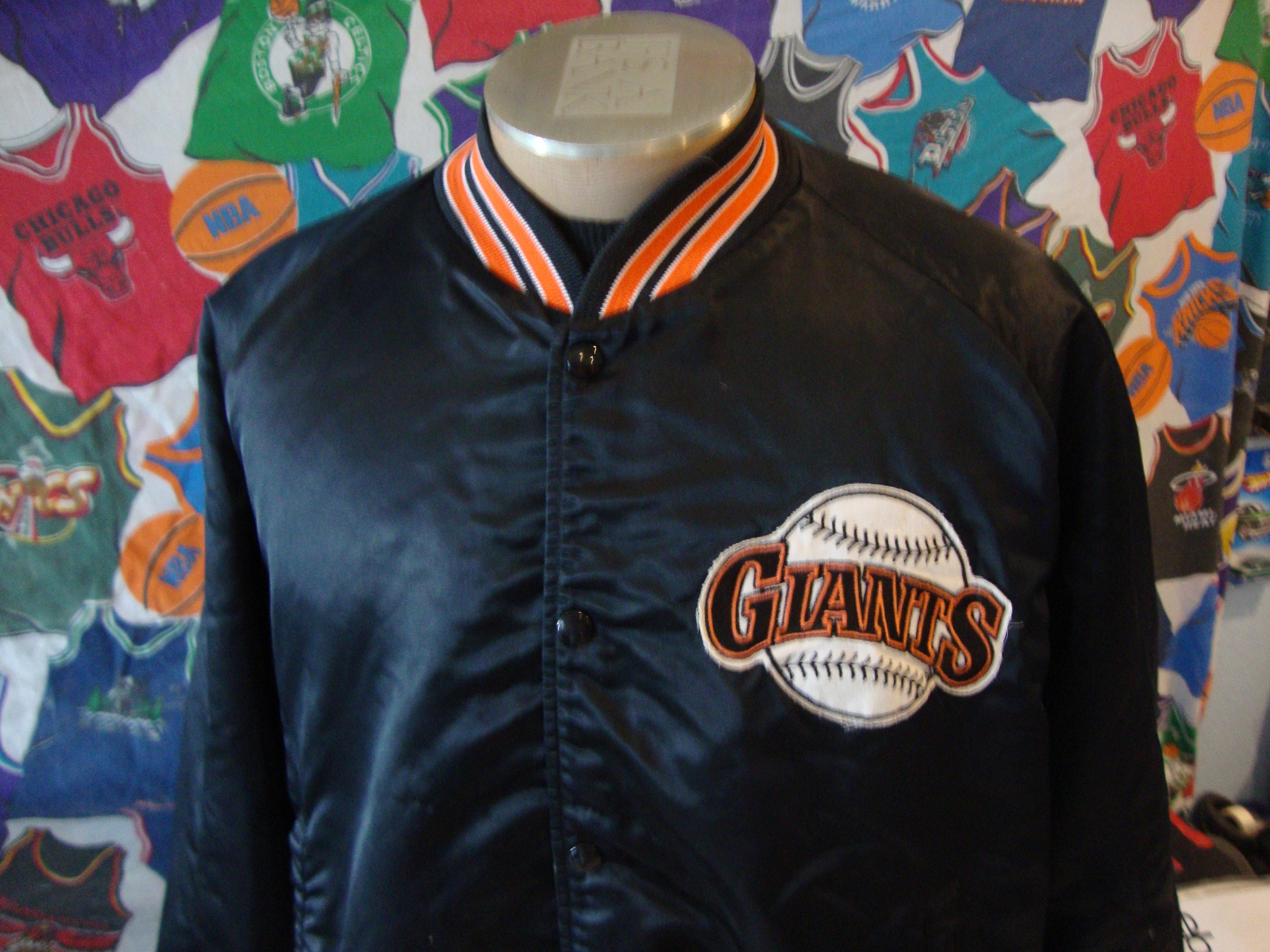 Vintage 80's San Francisco Giants MLB Baseball Black Satin -  Hong Kong
