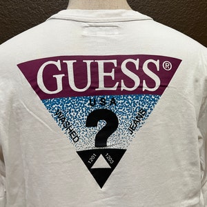Camicia Guess bianca a maniche lunghe vintage anni &#39;90 taglia M