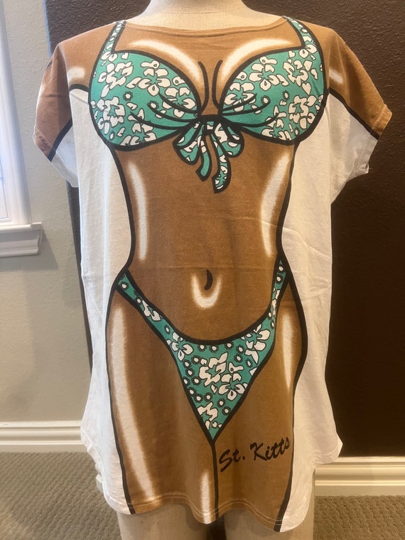 Bikini beach cover store up t shirt