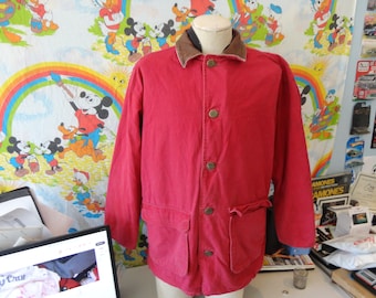 Chaqueta estilo militar vintage de los años 90 en color rojo Marlboro con chaleco con cremallera reversible, talla M