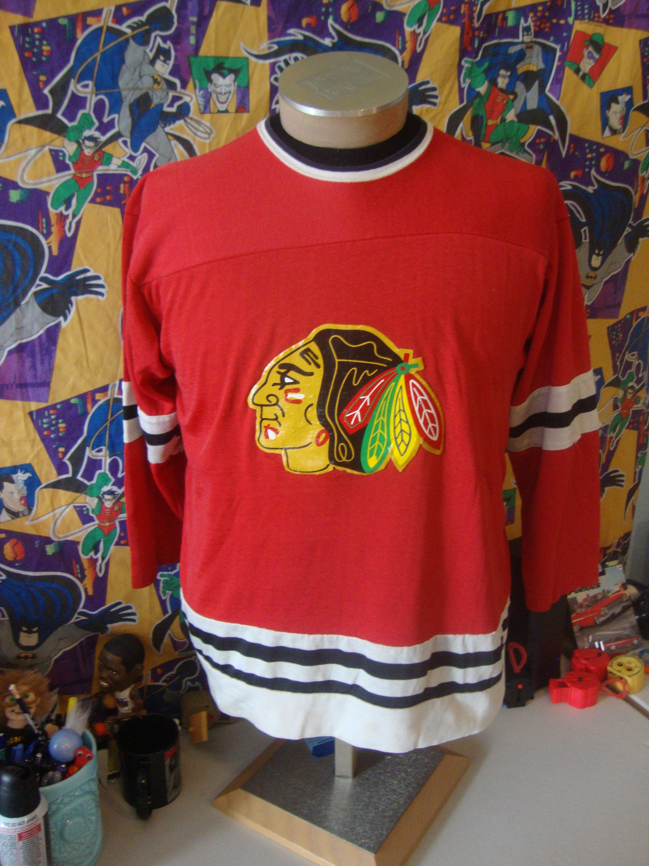Mens Chicago Blackhawks Wave Off Vintage Crew Sweatshirt - Sports
