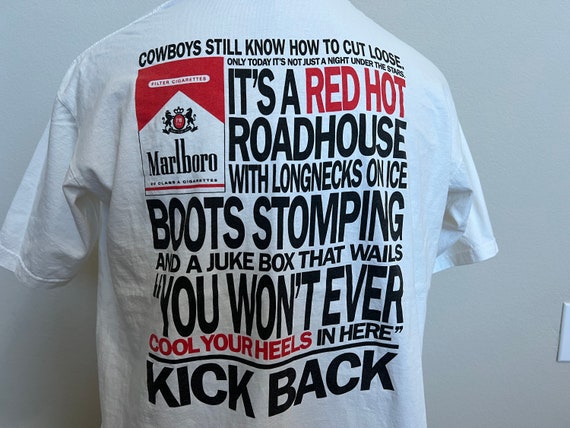 Vintage 90's Marlboro 20 Class A Cigarettes T Shirt Size XL
