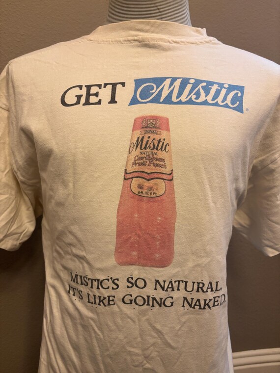Vintage 90's Go Naked Mistic Fruit Juice Liquor T-shirt XL