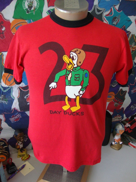 Vintage 90s Day Ducks Cute Duck Red and Black Rin… - image 2