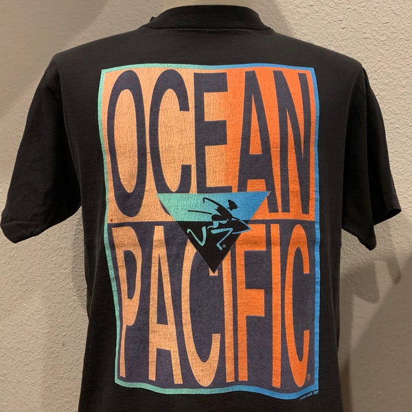 Vintage 90's Ocean Pacific OP Black T Shirt Size L