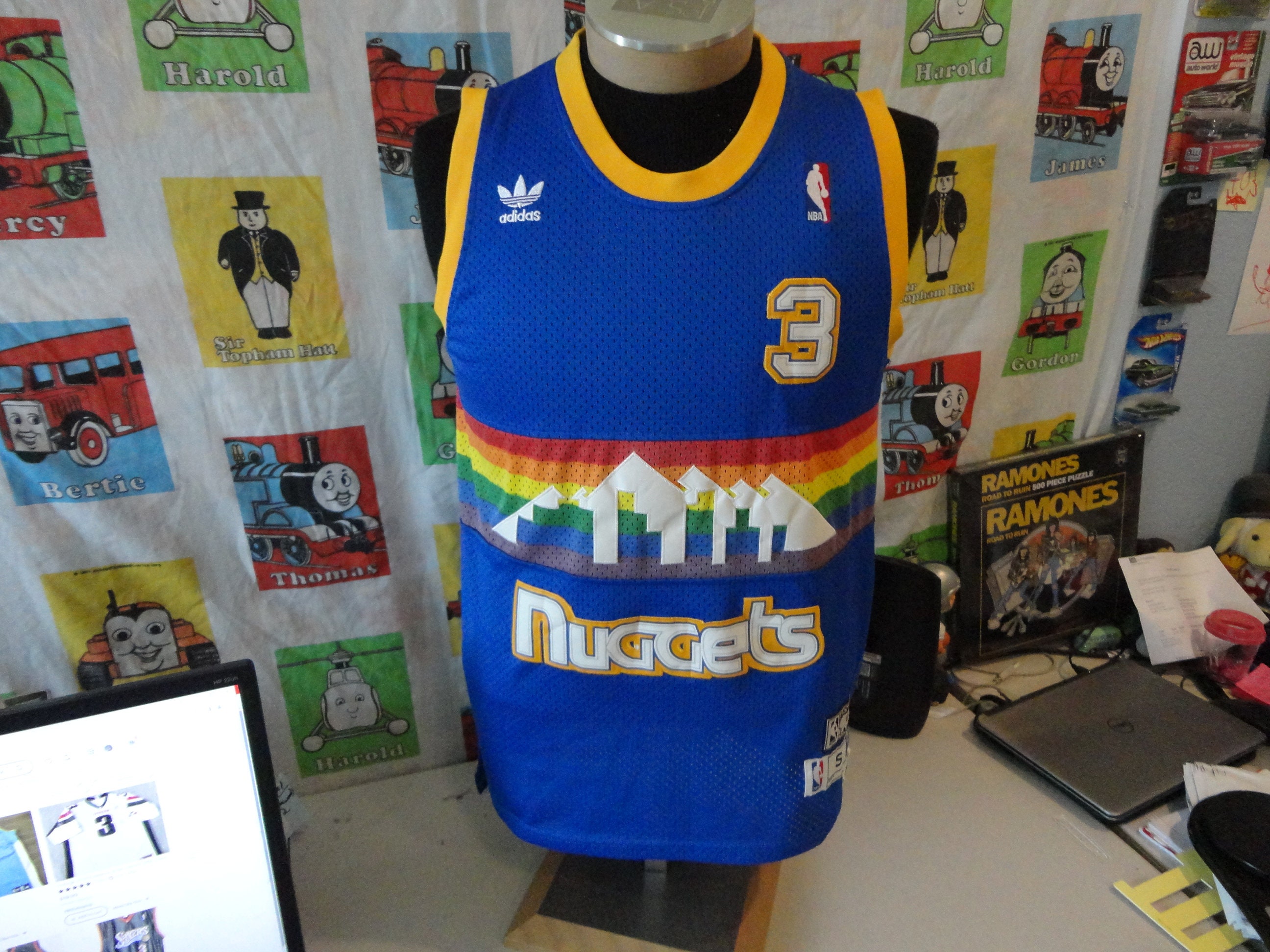 Vintage BABY YOUTH Denver Nuggets #15 Carmelo Anthony NBA Basketball Jersey  2T