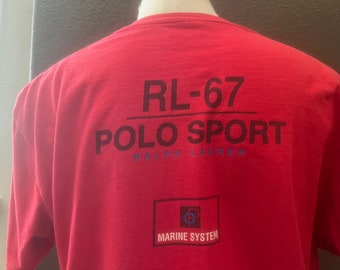 Vintage 90's Ralph Lauren Polo Sport Red T Shirt Size L - Etsy Canada