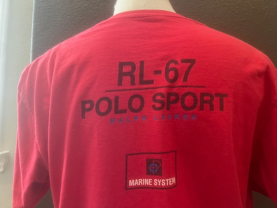 Vintage 90's Ralph Lauren Polo Sport Red T Shirt Size L - Etsy