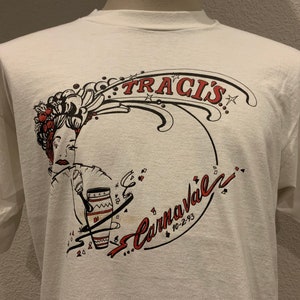 Vintage 90&#39;s Traci&#39;s Carnaval White T Shirt Size L