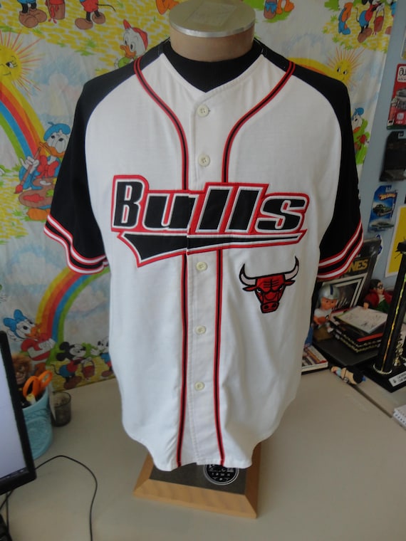 Vintage 90's Chicago Bulls NBA Starter Baseball Jersey M - Etsy
