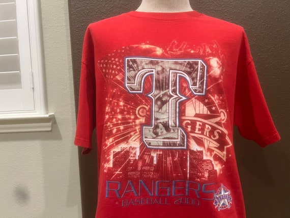 Vintage 00's 2000 Texas Rangers Red T Shirt Size … - image 1