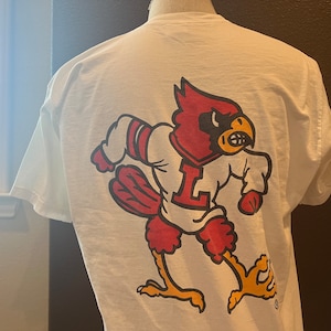 Louisville Cardinals U of L Distressed White T-Shirt