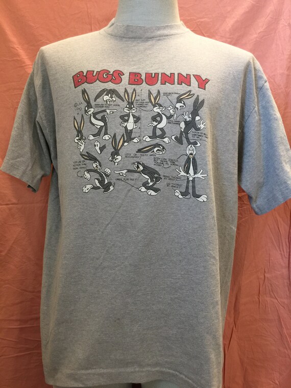Vintage 90's Bugs Bunny Classic Looney Tunes Grey… - image 2