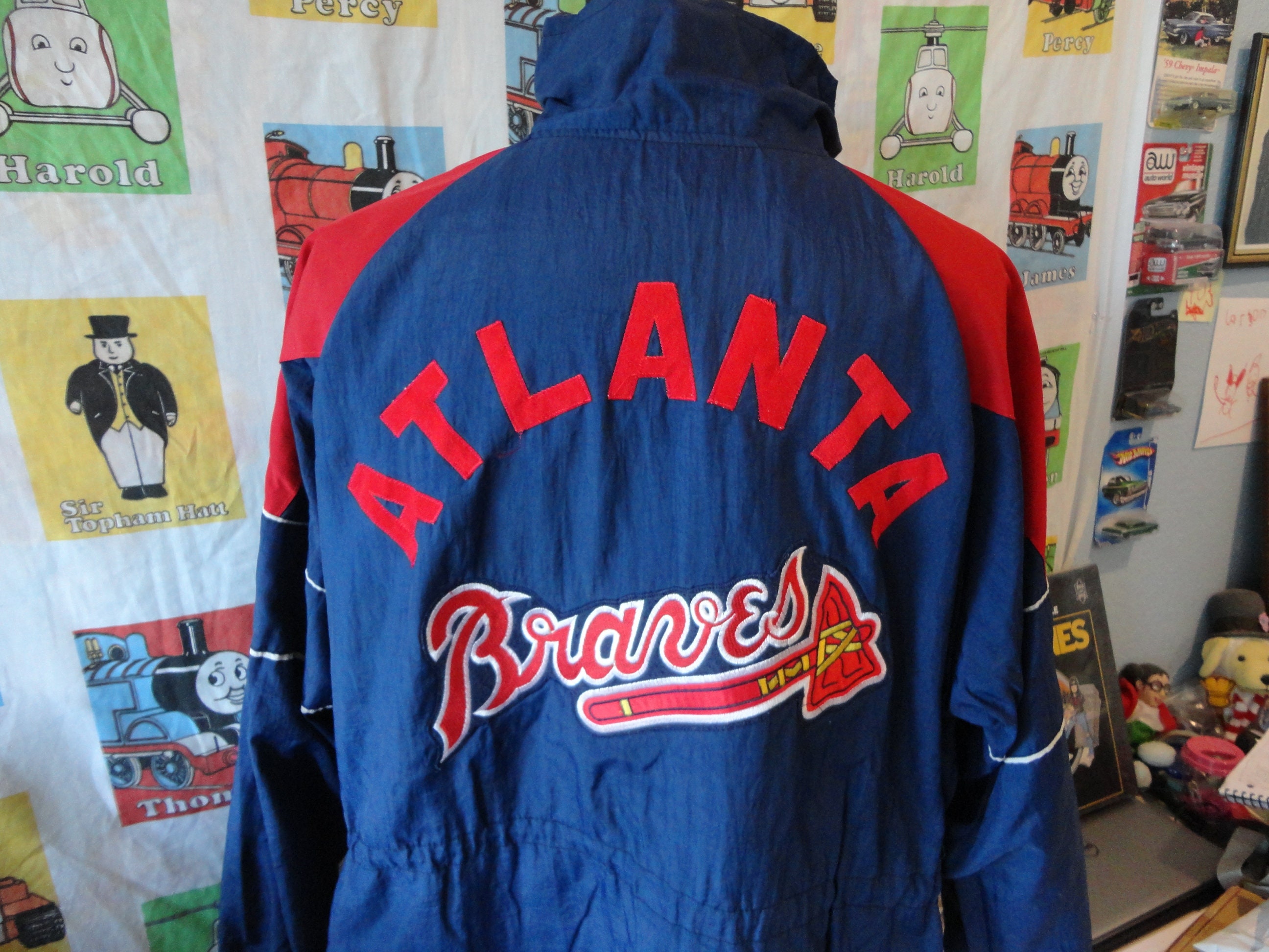Buy Atlanta Braves 90s Tomahawk Russell Diamond Collection Navy
