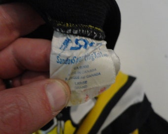 Maillot Vintage Pittsburgh Penguins – Mario Lemieux – Années 1970 – Taille 52 – Fabriqué Au Canada