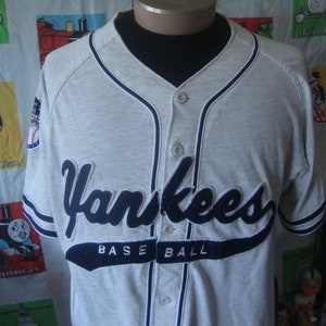 Starter Mens New York Yankees Jersey MLB Red Blue XL Button Up Embroidery  Logo