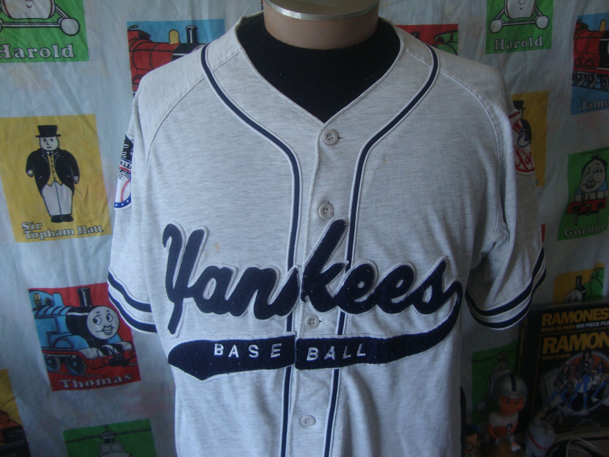 Vintage 90s Navy Blue Oversized New York Yankees Tee – Total