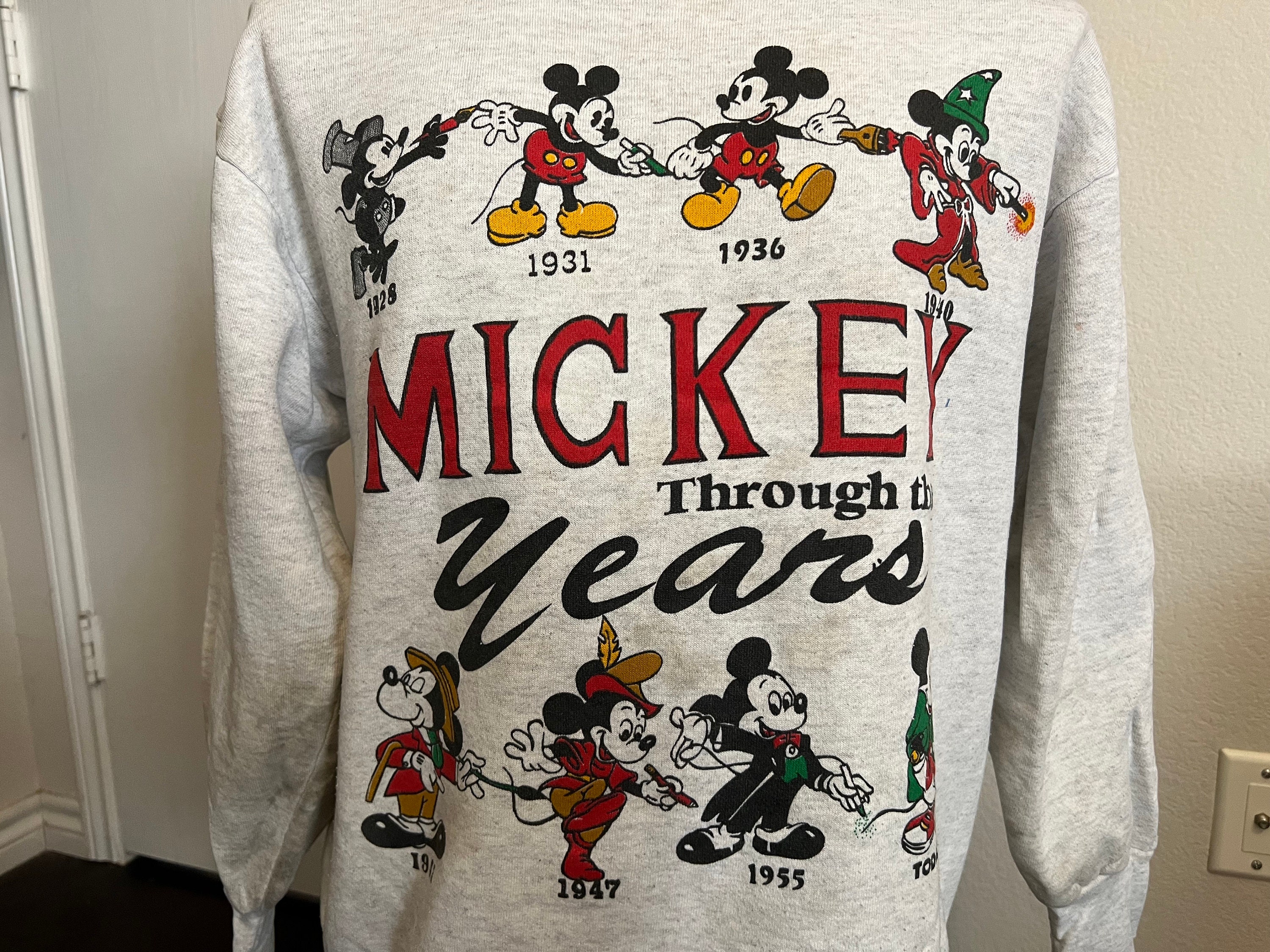 トップス 90's Mickey Crew Neck Sweat Vintage 80s 90s Mickey Mouse Walt Disney Big Logo Sweatshirt