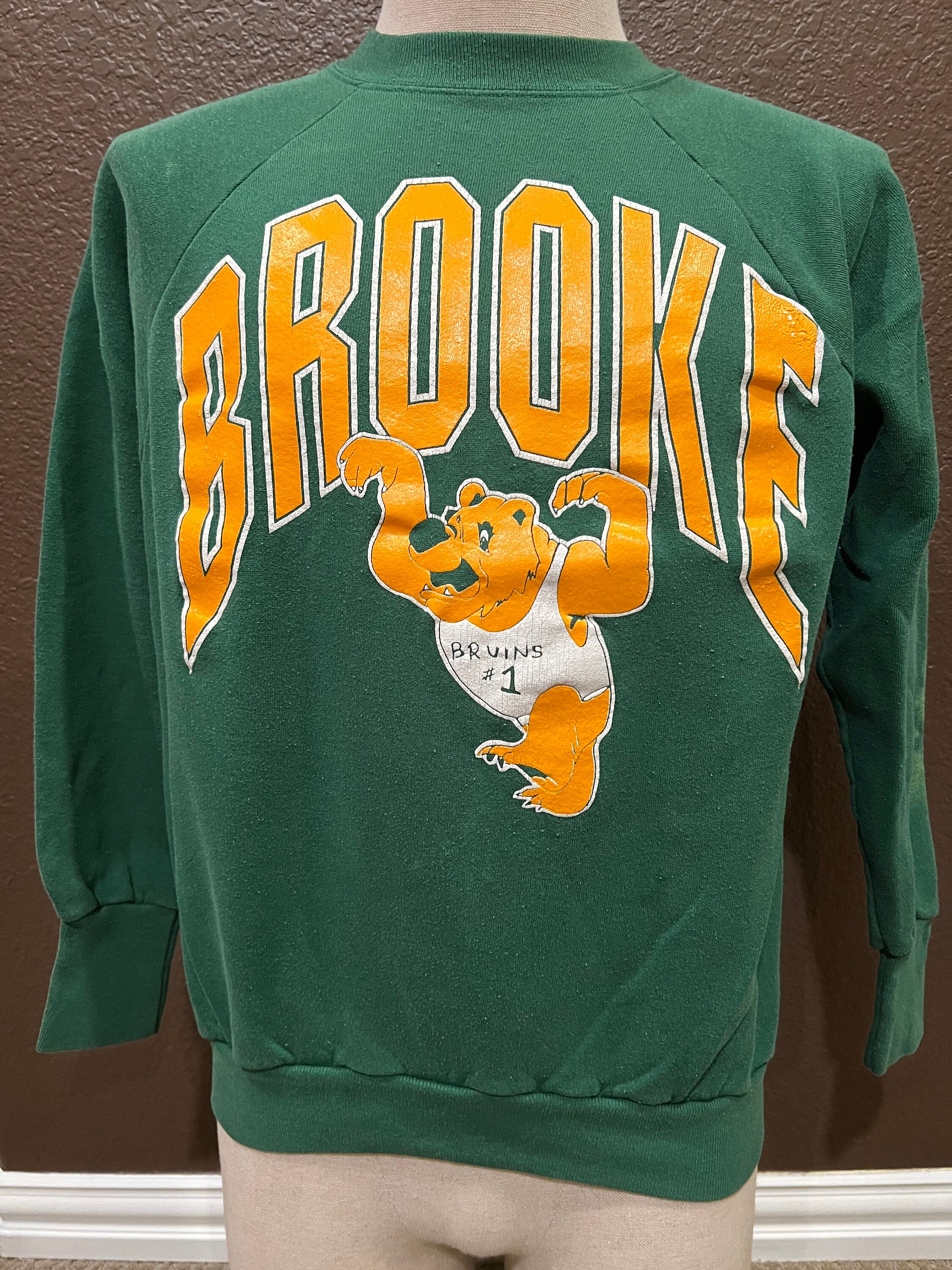 Vintage 90's Brooke Bruins 1 Green Crewneck Sweatshirt -  Israel