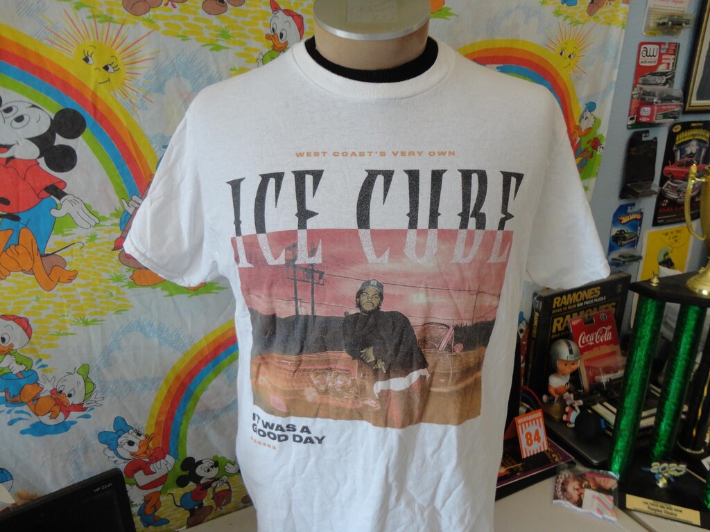 Rock Off Maglietta Ufficiale Ice Cube 'Today Was A Good Day' - Unisex 100% Cotone, Medium