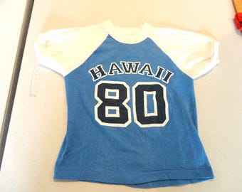 Vintage 80er Jahre Hawaii Tourist 1980 T-Shirt Kinder Kleinkind Größe 6T