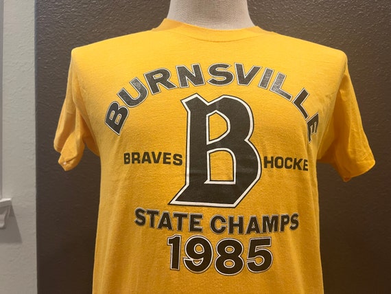 Vintage 80's 1985 Burnsville Braves Hockey State … - image 1