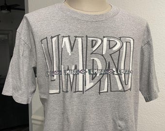 Vintage 90s Umbro Grey T-shirt Size L - Etsy