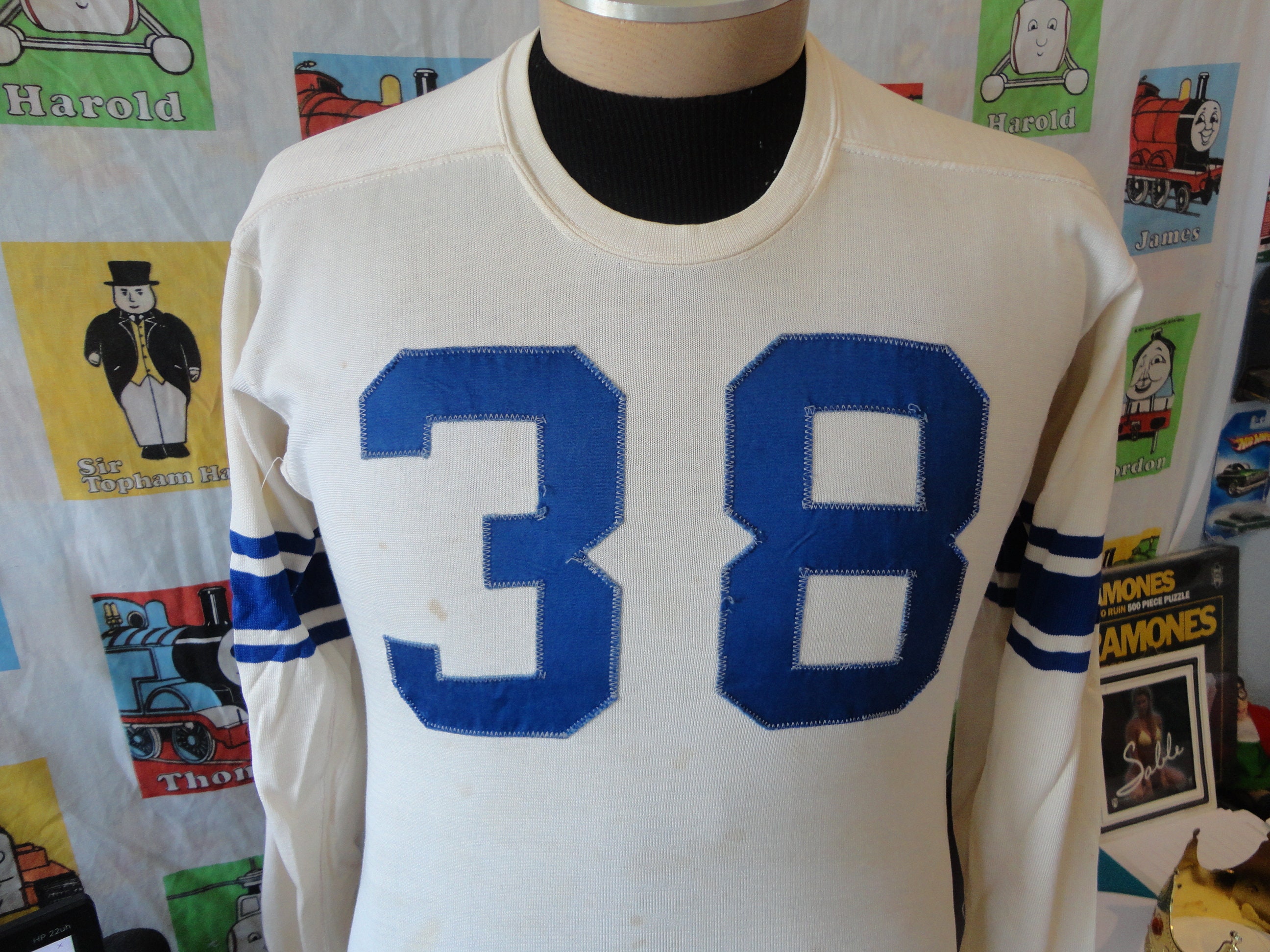 シャツ 50s powers vintage rayon football tshirt シャツ 50s powers vintage rayon football tshirt Vintage 50's