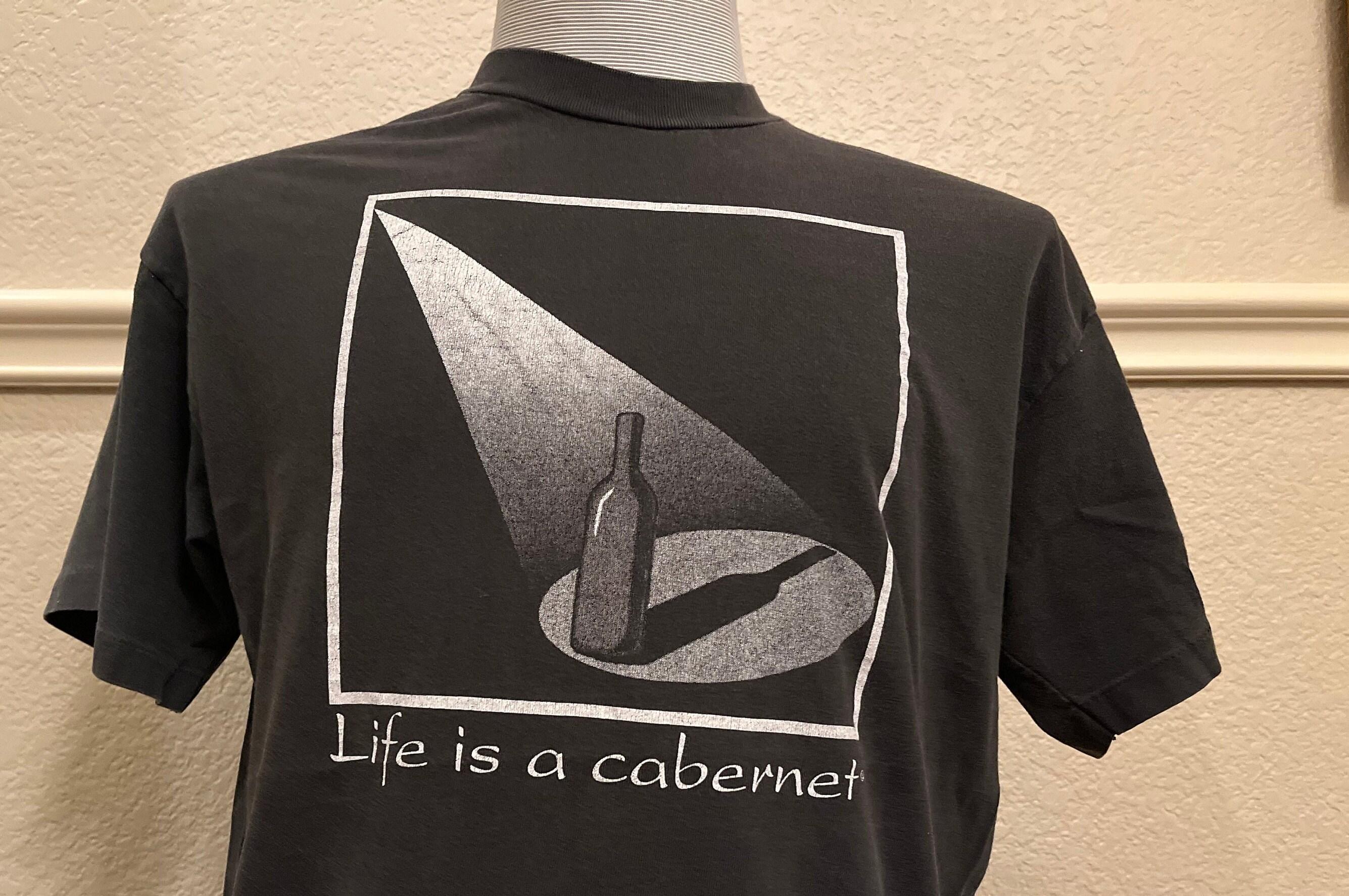 ヴィンテージ ワイン Tシャツ Life is a cabernet Vintage 90's Life is A Cabernet Wine T Shirt Size L - Etsy