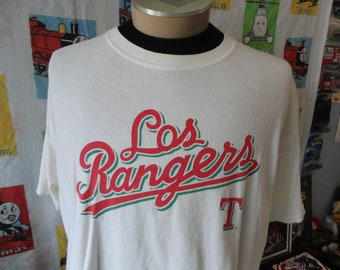 Vintage Y2K Los Texas Rangers Baseball Cinco de Mayo T Shirt Size XL