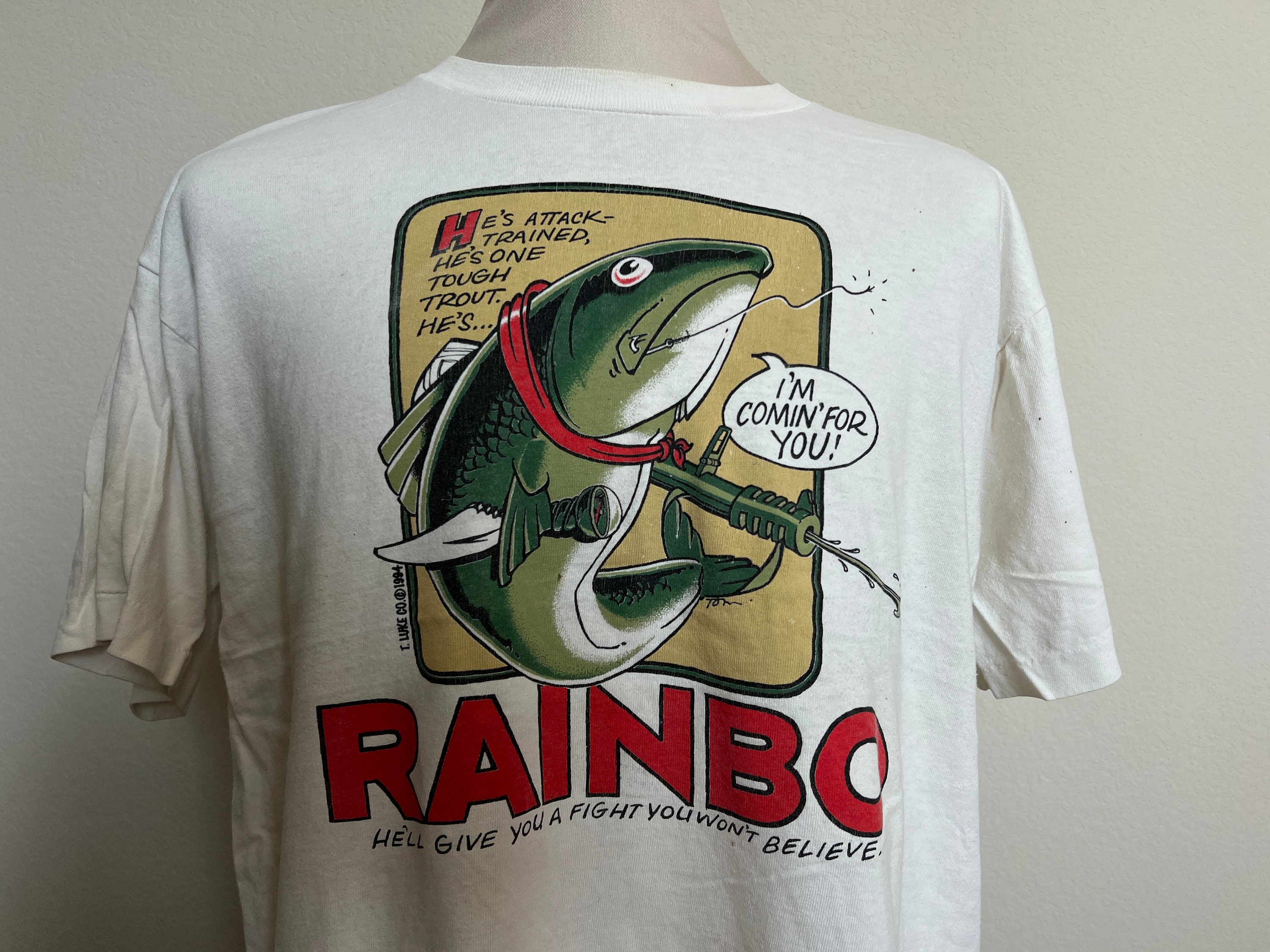Vintage SSI 1991 Big Game Fishing Spitool Huge Fish T Shirt Adult Size M -   Canada