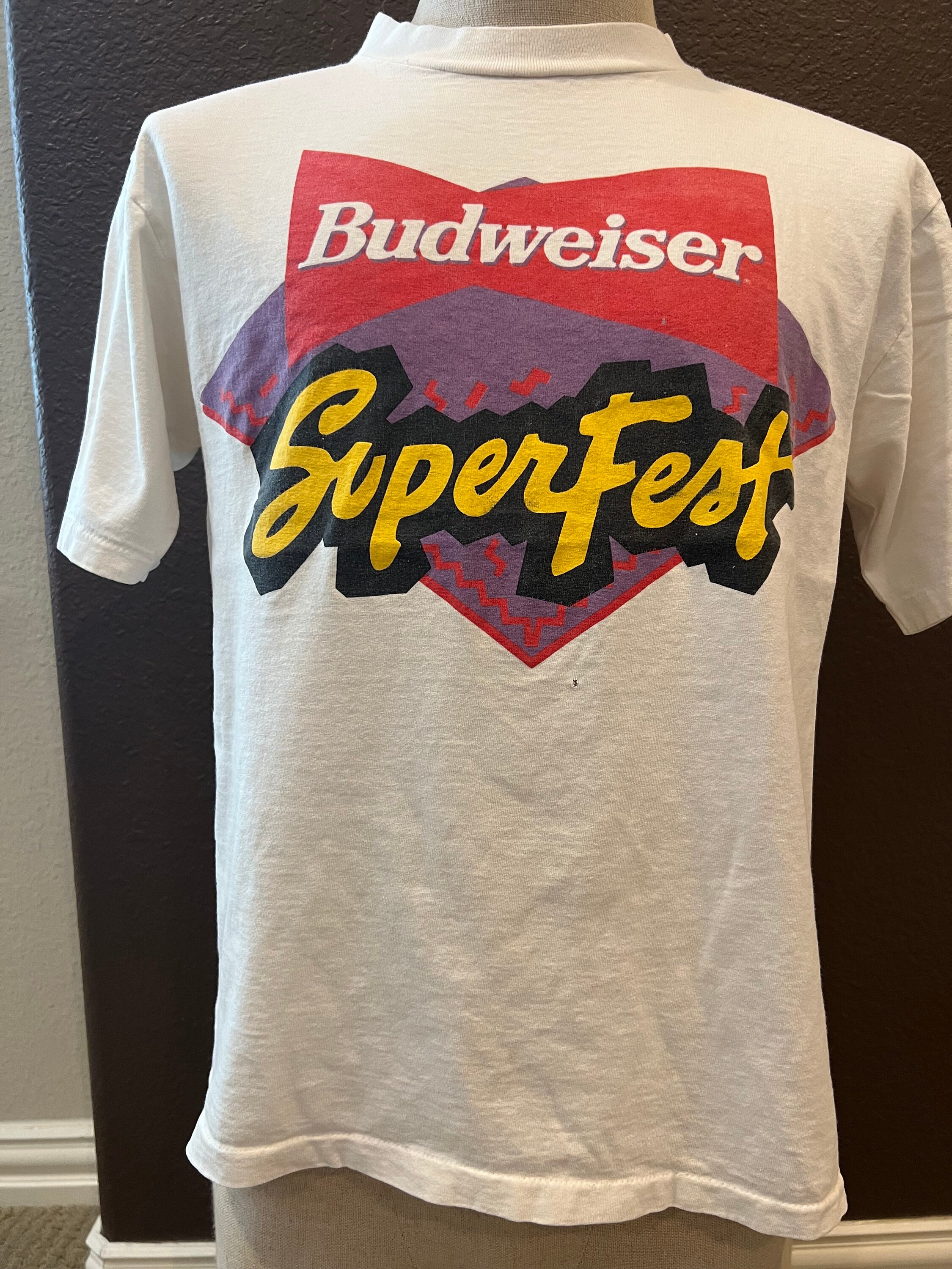 90s SUPERFEST '93 Tシャツ Lサイズ Vintage 90's Budweiser Superfest Beer White T Shirt Size L - Etsy