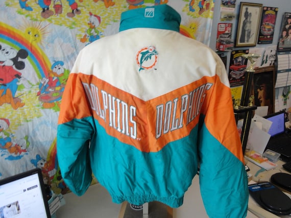 Vintage 90's Miami Dolphins NFL Logo 7 Parka Jacket XL - Etsy