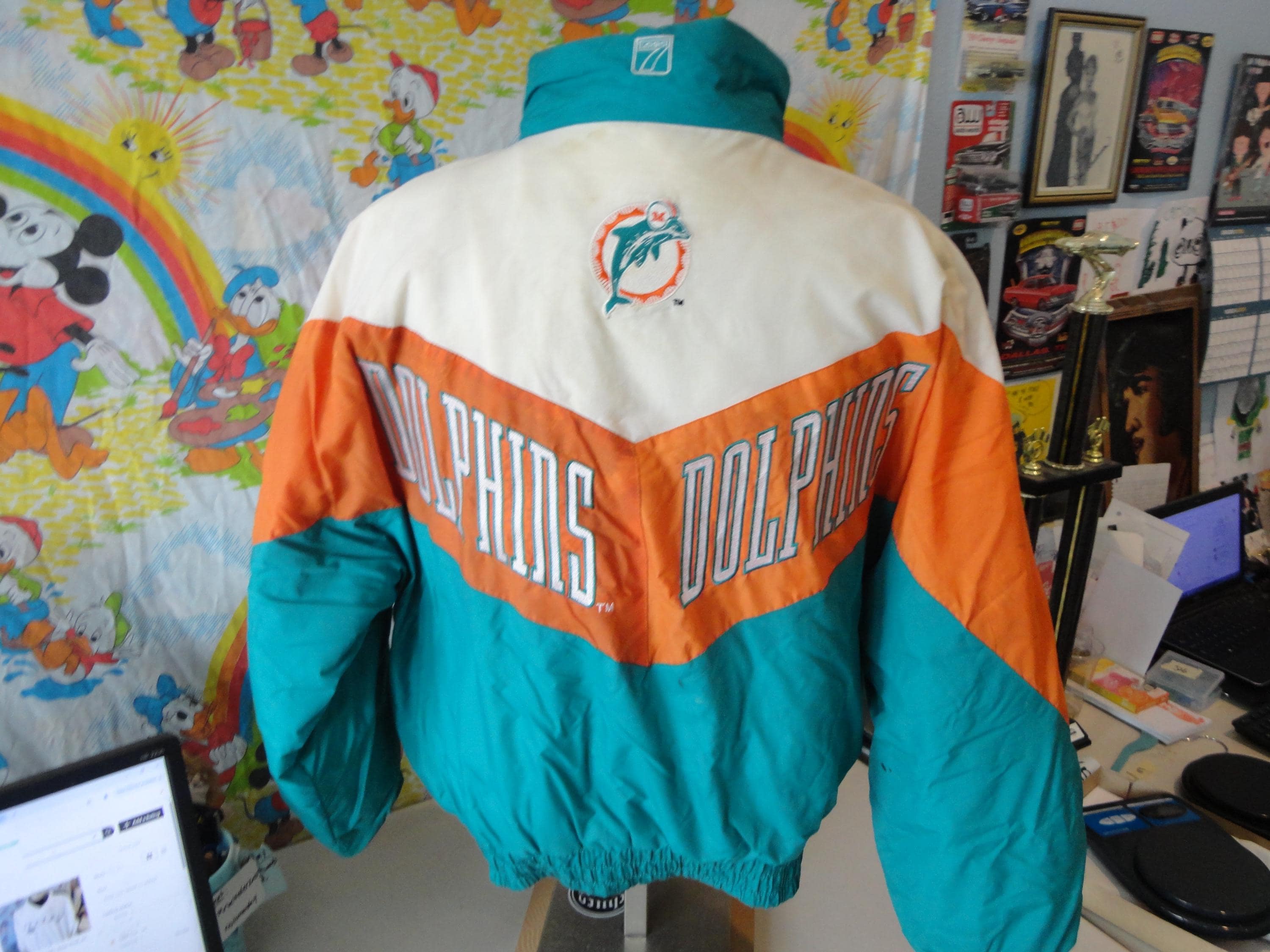 Vintage 90's Miami Dolphins NFL Logo 7 Parka Jacket XL - Etsy