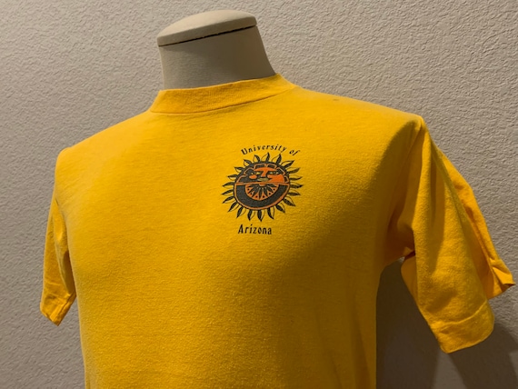 Vintage 70's University of Arizona Yellow Graphic… - image 1