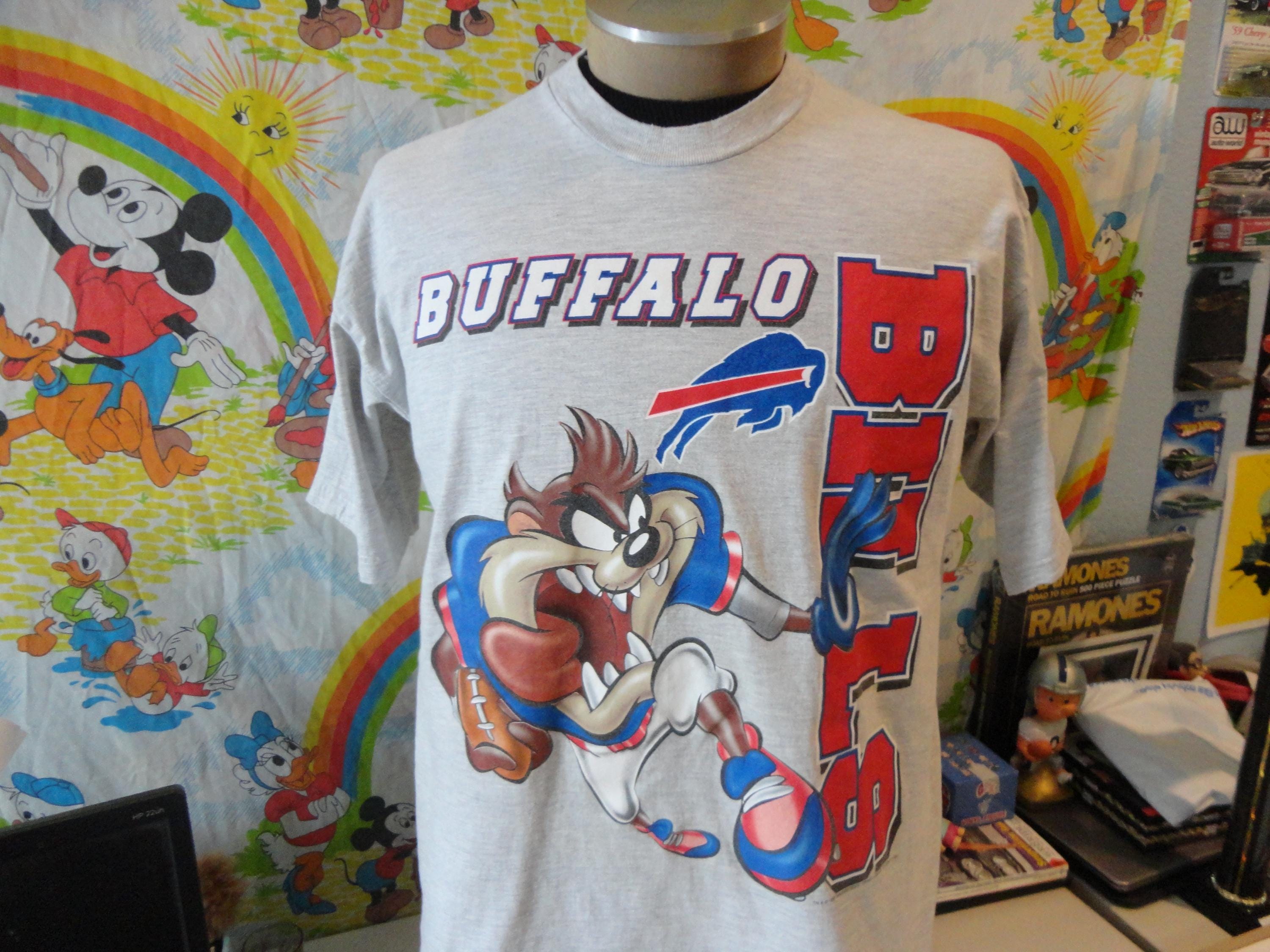 Vintage 90's Buffalo Bills Looney Tunes TAZ Tasmanian Devil 1997 T