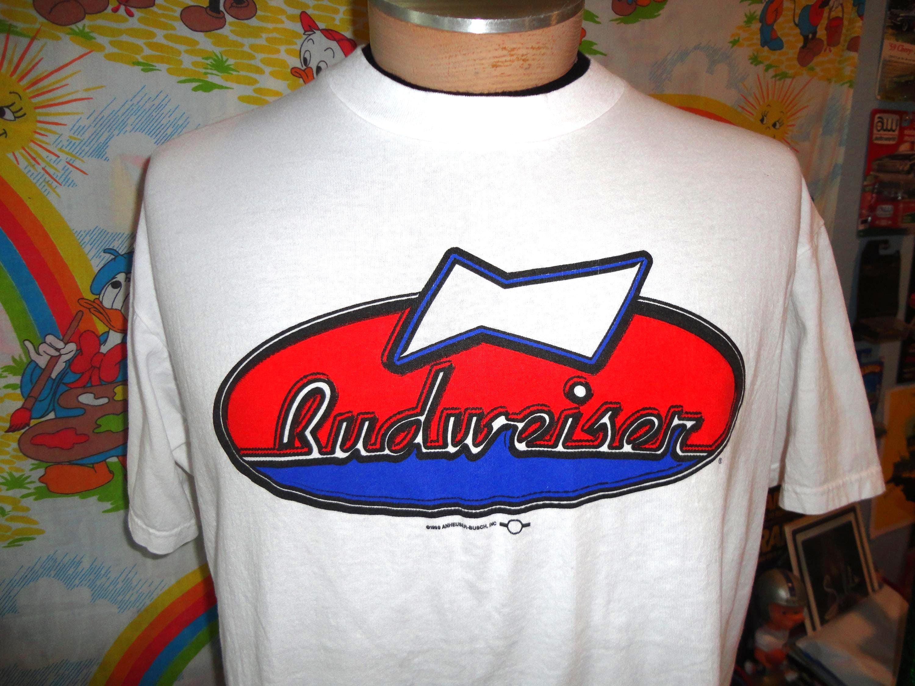 Vintage 90s Budweiser Beer White T-shirt Size L - Etsy Israel