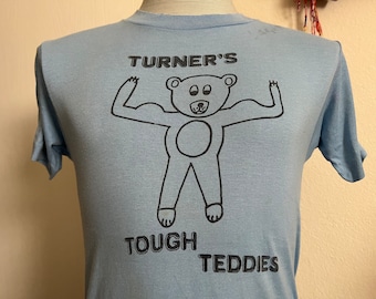 Vintage 80's Turner's Tough Teddies T Shirt S