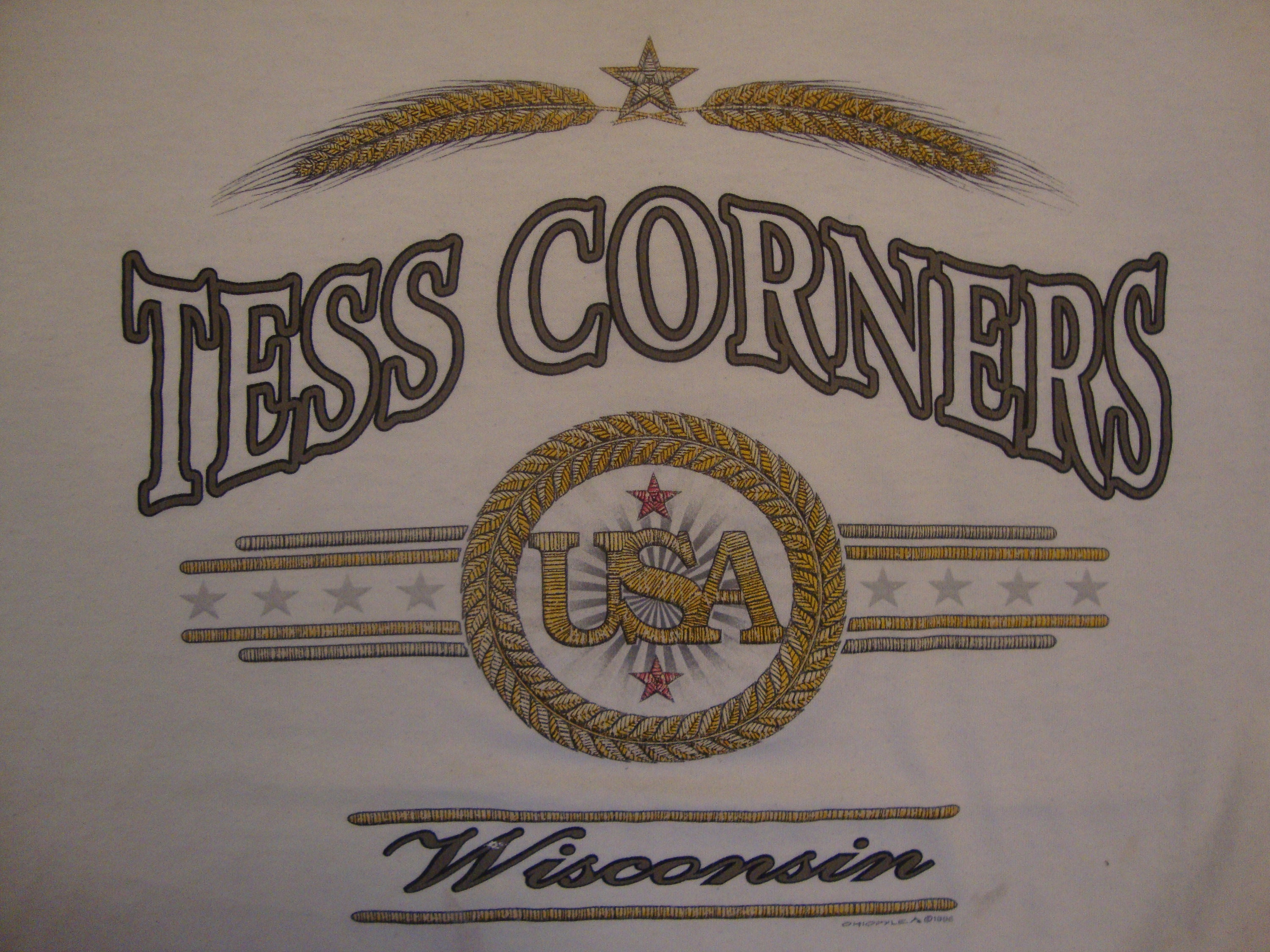 Vintage 90's Tess Corners Wisconsin White T Shirt Size L Etsy