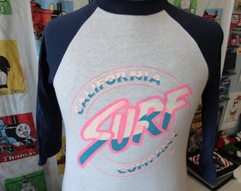 Vintage 80's California Surf Company Raglan sleeve T Shirt Size S