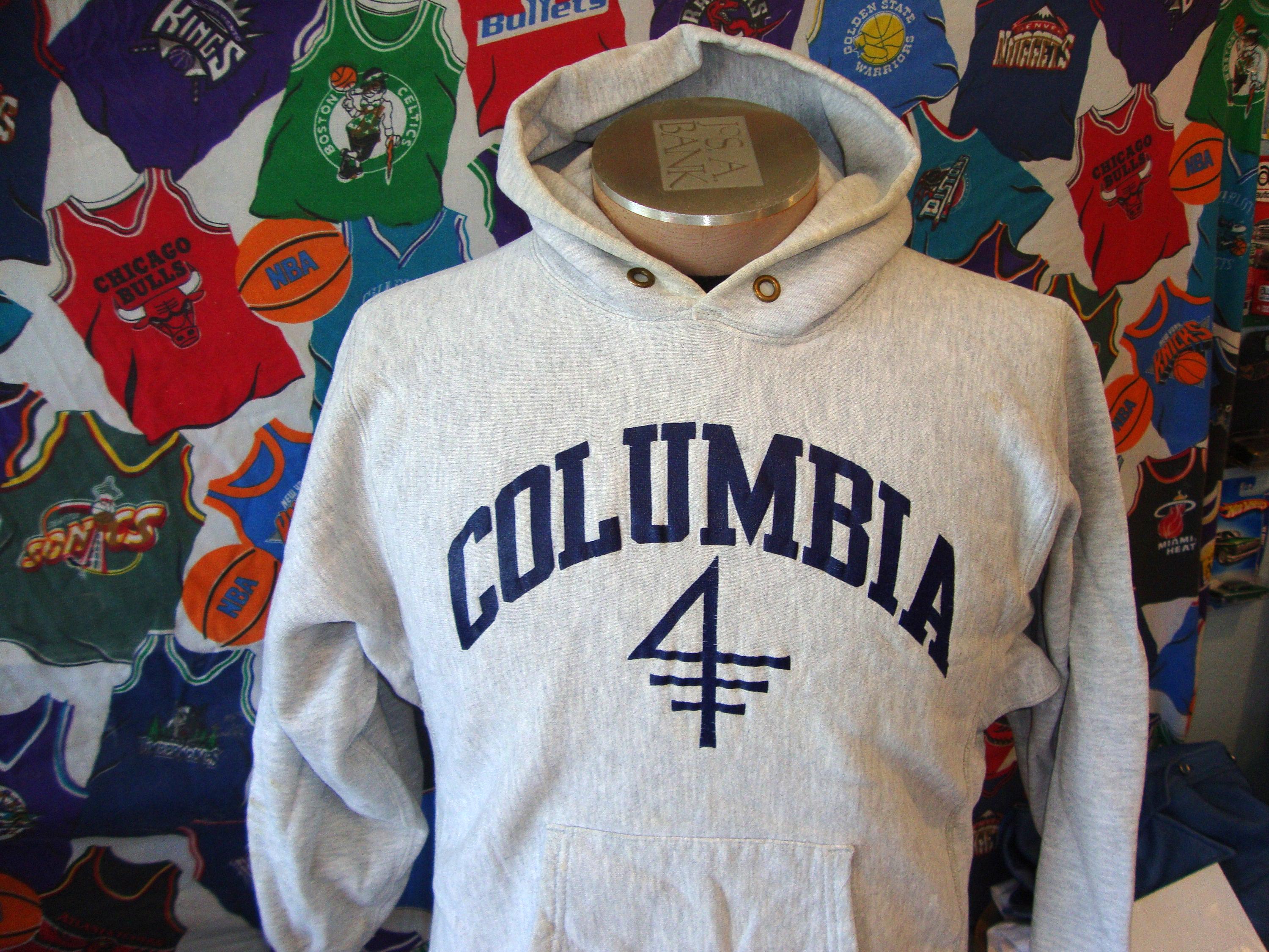 Vintage 90's Columbia University Champion Reverse Weave Gray