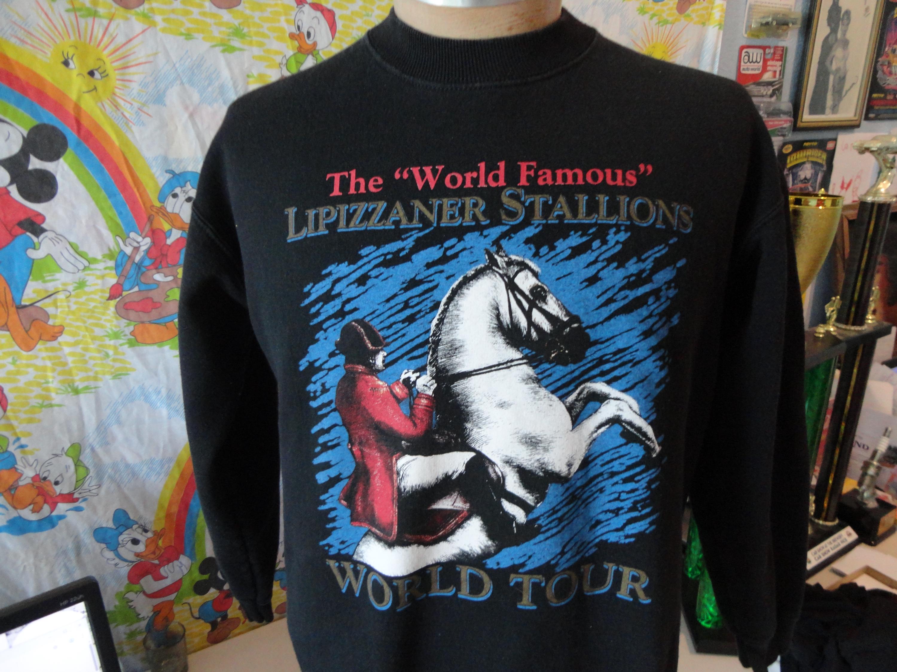 T-shirt World Famous Lipizzaner Stallions - Tour De Spectacle équestre - Taille Youth Large - Occasion Très Bon état