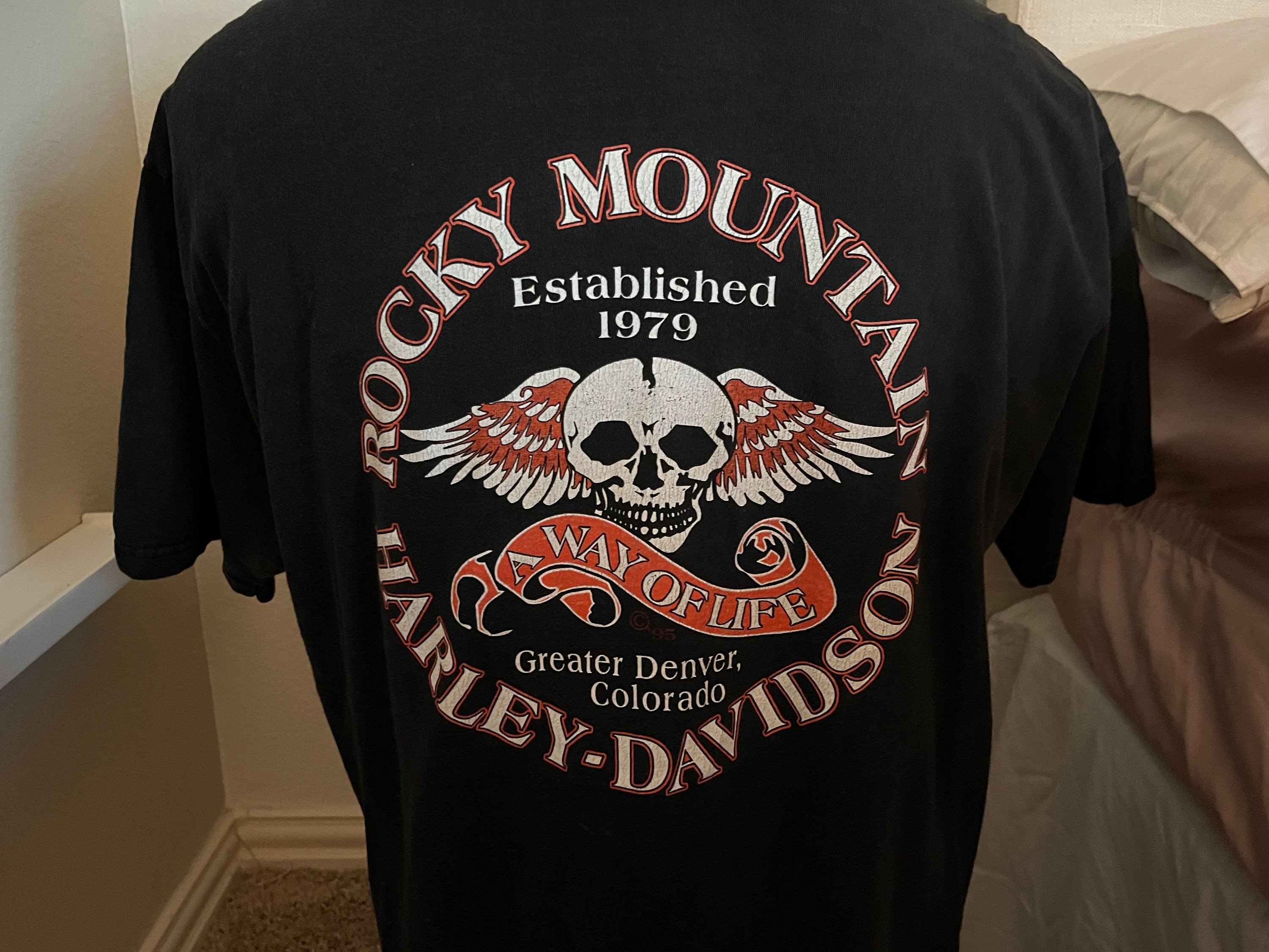Vintage 90s 1995 Rocky Mountain Harley Davidson Motor Cycle T 