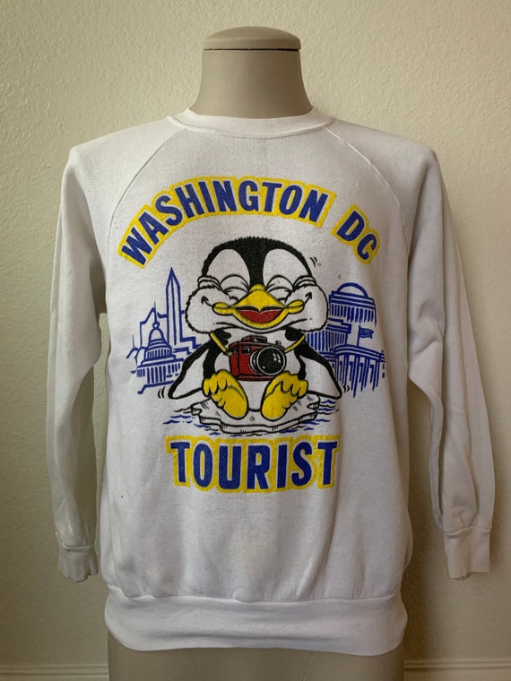 Vintage 80's Washington DC Tourist Penguin White … - image 2