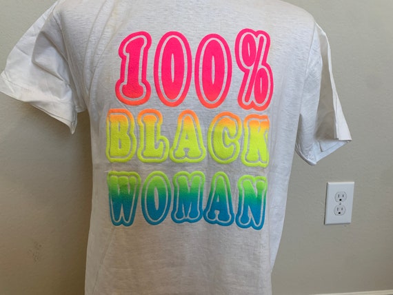Vintage 90's 100% Black Woman T Shirt Size L - Etsy