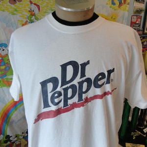 vintage Dr. Pepper White Tee Soda Pop T-shirt XL