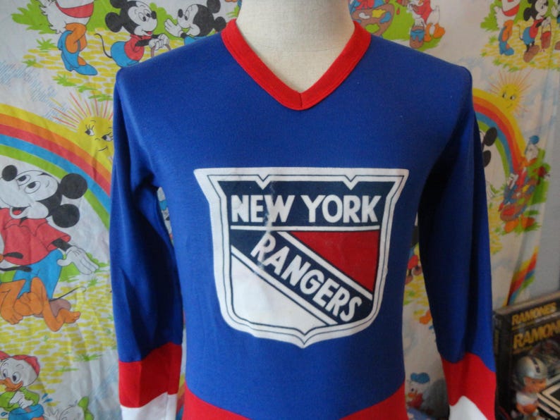 Ny Rangers Lettering Kit Vintage 70's New York Rangers NHL Hockey Sewn on Patch Tru-play Jersey ...