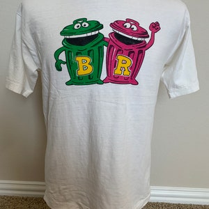 Vintage 80's B and R Trash Cans T Shirt Size L image 2
